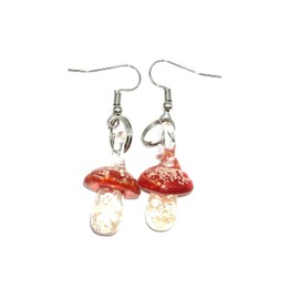 Mushroom Earring Glow In the Dark (Savage Red)