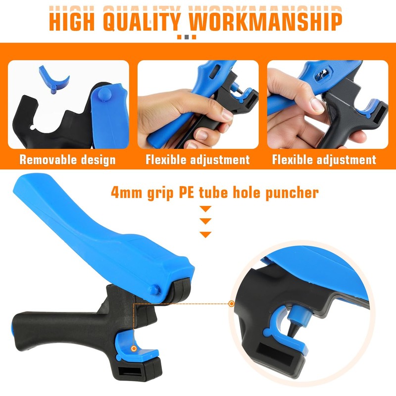 HUAREW 3PCS Drip Irrigation Tubing Hole Punch Cutter Tool Set,