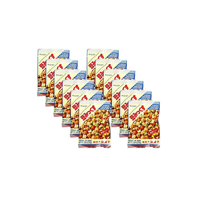Kasugai Roasted Nuts Assortment (Mame Mix) Net Wt. 2.01oz/57g (12