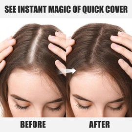 VOLLUCK Hair Mascara, Instant Grey Hair Cover for Women and Men, 2-in-1 Natural Root Colour for Concealing the Hairline for All Hair Types (Light Brown, 7 ml)