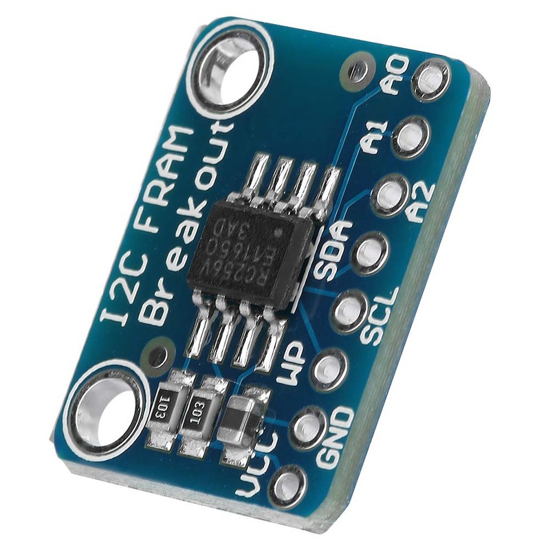 I2C Non Volatile FRAM Breakout Board, MB85RC256V 32KB FRAM Breakout