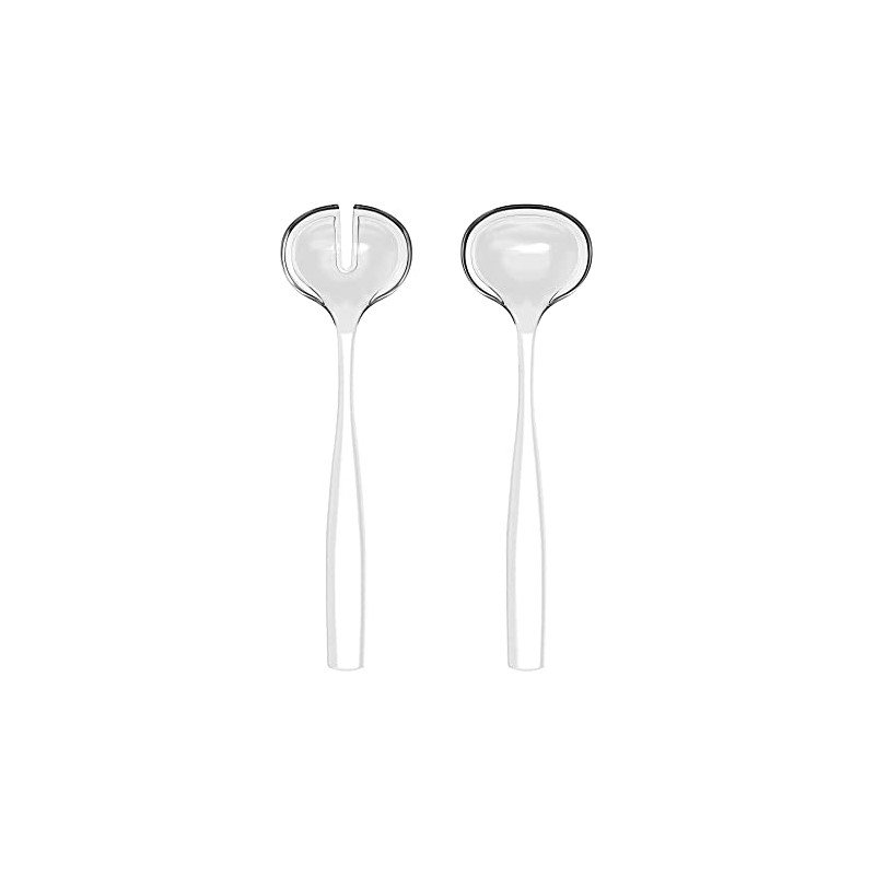 Guzzini Salad Servers 29730142 Two-Tone Transparent White Mother of Pearl