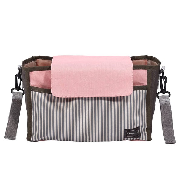 TopinCN Pram Storage Bag Waterproof Mummy Bag Maternity Nappy Large Capacity Travel Backpack Care Bag for Baby Care Multi Functional Travel Bag (Pink)