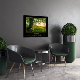 KREATIVE ARTS Success Is Not An Accident Canvas Wall Art - Motivational Quotes for Home & Office - Achieve Goals with Inspiring Home Office Decor 20x24inch Ready to Hang