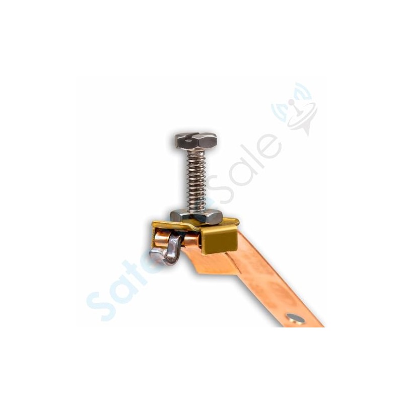 SatelliteSale Copper Coated Grounding Strap 12" Flexible and Adjustable Pack