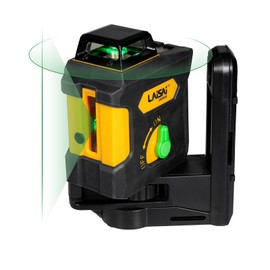LAISAI 360 ° laser level, 150FT self leveling crosshair laser - used for homes and buildings, orange self leveling crosshair laser, L-shaped bracket, 4 AA batteries included