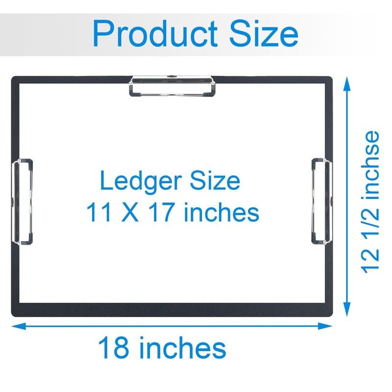 Acocony 11x17 Clipboard Three Clip Super Tough Extra Large Clipboard