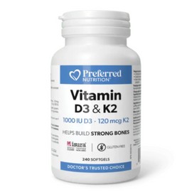 Preferred Nutrition Vitamin D3&K2 240 Softgels