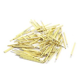 NEW LON0167 100Pcs P50B 0.5mm Dia Spear Tip PCB Borad Spring Test Probes Testing Pins Gold Tone 16mm(100 Stcke P50B 0,5mm Durchmesser Speer-Spitze PCB Borad Federsonden Pins Gold Tone 16mm