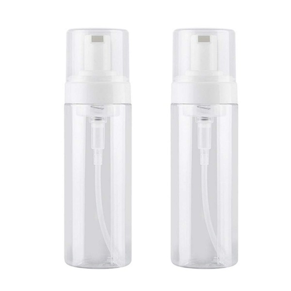 2Pcs 100ml/3.4oz Empty Foam Pump Bottle Plastic Refillable Foaming Soap