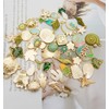 Julie Wang 30pcs Mixed Enamel Green Theme Charms Pendants for