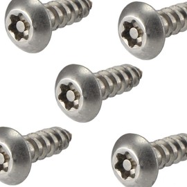 Fastenere Torx Security Sheet Metal Screws - #14 x 1-1/2" (10-Pack) Button Head, Tamper-Resistant, Anti Theft Stainless Steel Screws for Higher Level of Safety & Secure Fastening Solution