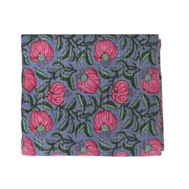 MAVISS HOMES Indian Hand Block Print Kantha Quilt Queen Size Quilt Kantha Bedspread White Quilt Cotton Kantha Throw Bedding (Grey, Twin 90 X 60 In)