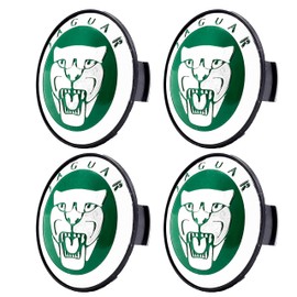 AULPEE Wheel Hub Center Cap Center Logo Emblem Hub Cover 59mm ABS Material Compatible with XE XF XJ F-Type F-PACE Accessories (JG Green)