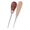 8Pcs Leather Awl Wooden Ergonomic Handle Stainless Steel Effort Saving