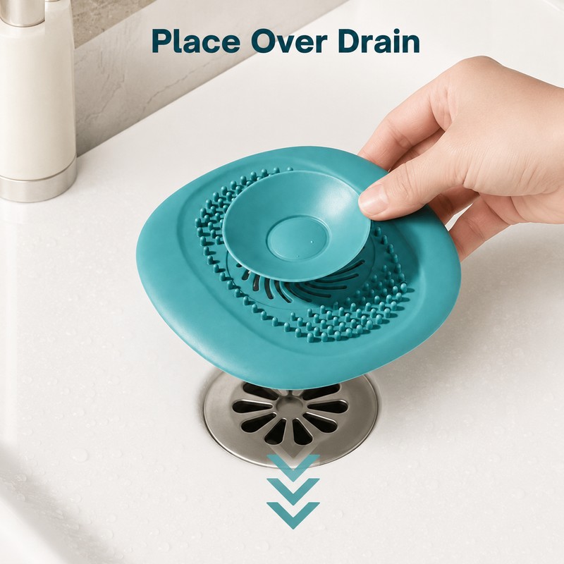 Anti-Blocking Drain Strainer for Bathroom & Kitchen - Flexible TPR
