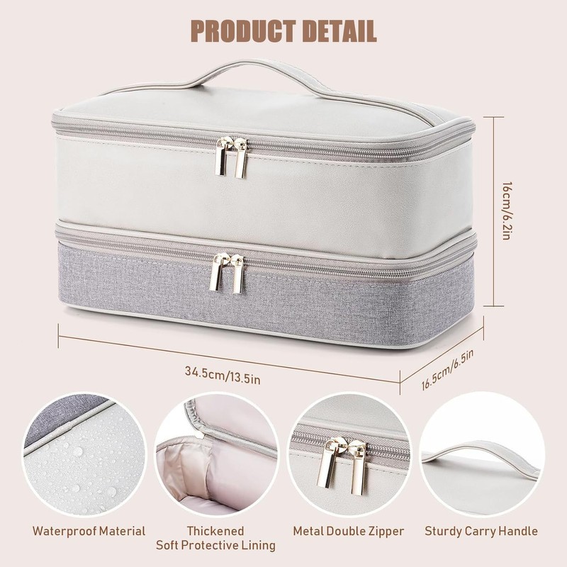 Universal Carrying Bag for Dyson Airwrap and Attachments,Double Layer Hair