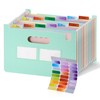 NOTEZMATE Expanding File A4 Wheat Straw with 13 Compartments, Upright