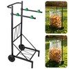Meyoppm Metal Trash Bag Holder, Adjustable 30-50 Gallon Leaf Bag