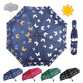 iMucci Sun&Rain Travel Umbrella Water Discoloration Umbrella UV Protection Umbrellas Oversized Sun Protection Folding Umbrella 56x96cm