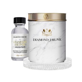 Diamond Drunk The Starter Collection - Non-Toxic, Fine Jewelry Cleaning Kit for Diamond, Gold, & Platinum Rings & More - 2 Months Supply of Safe, Sustainable Cleaner to Restore Shine - Marble Smoke