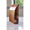 NACH Milano Pointed Rustic Metal Mailbox, Powder Coated Finish Black