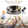 Ohniyou Flush Mount Caged Ceiling Fan with Lights Remote Control,