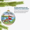Art Studio Company - Hand Painted Christmas Ornament, Blown Glass,
