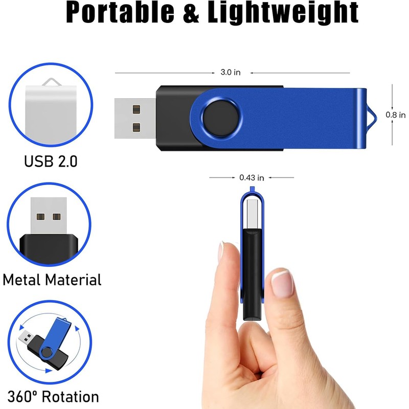 EASTBULL USB Stick 4GB 2Pack USB Memory Stick Pen Drive