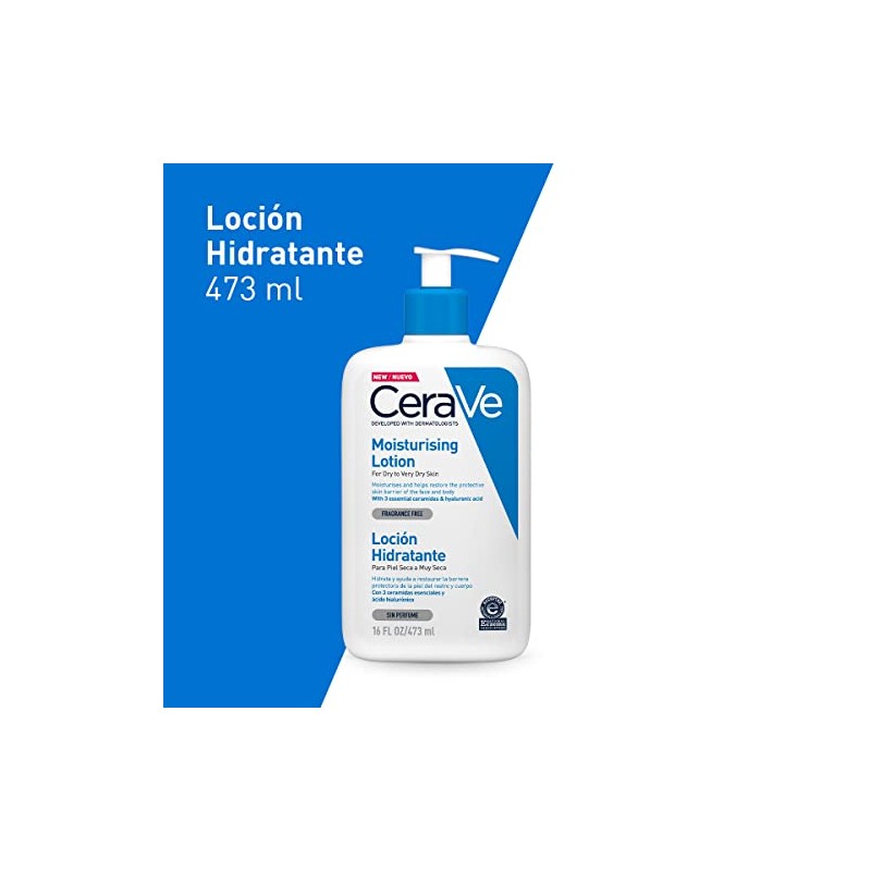 CeraVe Loción Hidratante de Rostro y Cuerpo para Piel Seca
