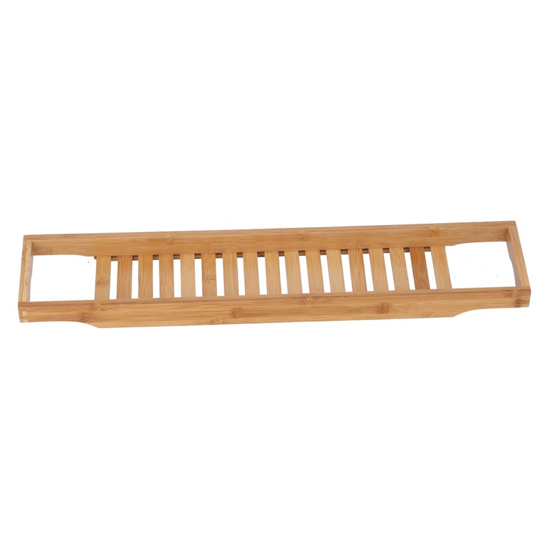 Bamboo Bathtub Tray Simple Durable Bathtub Rack Book Wine Holder