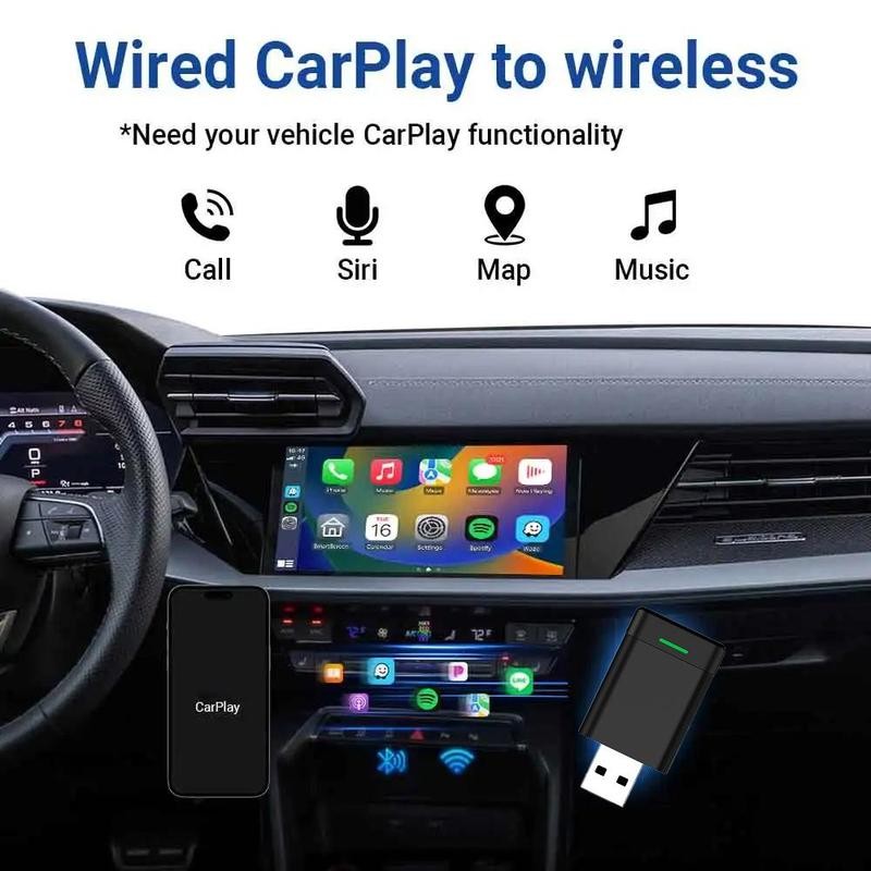 2 in 1 Wireless Car Adapter, Plug & Play Car
