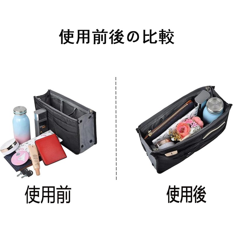 Bag-in-Bag, Inner Bag, Storage Case, Cosmetics, Multi-Bag, Travel Pouch, Freestanding,