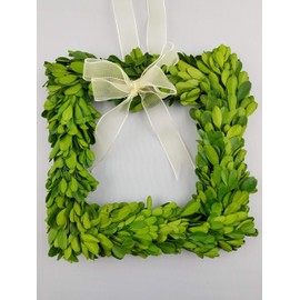 Tradingsmith Preserved Boxwood Square Wreath - 6 inch