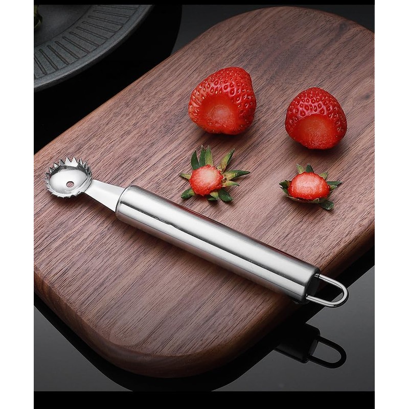 YARZFERI 2 Pcs Stainless Steel Tomato Corer Tool Strawberry Huller