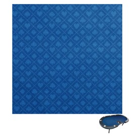 Luckin Sports 108 X 56 Inches Texas Hold'em Professional 10 Players Poker and Gambling Tablecloth, 100% Durable Fabric Felt, Dustproof and Waterproof, Washable and Ironable. (Blue)