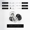 Linkaa Crystal Knobs Glass Door Knob Door Handle,Black Passage Door