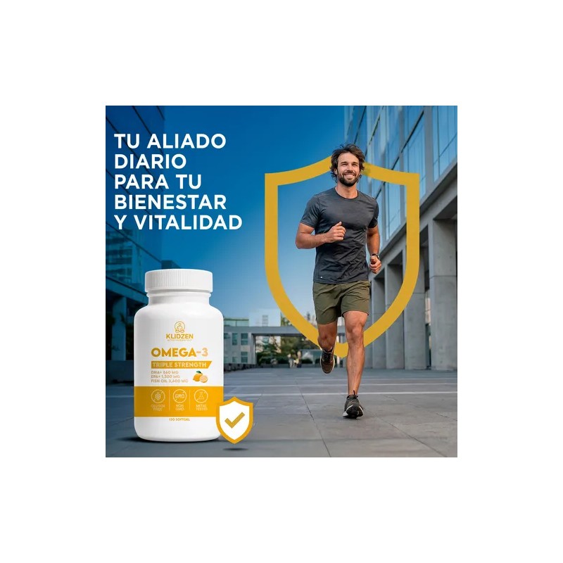 Klidzen Omega 3 3600mg Epa Dha 120 Softgel Limon Corazón