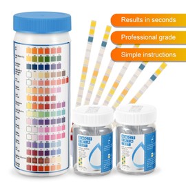 AAwipes Complete Water Testing Kits for Drinking Water 50 Strips + 2 Bacteria Tester Kits 17 in 1 Well, Tap, Drinkling Water, City Water Testing Strips (50)