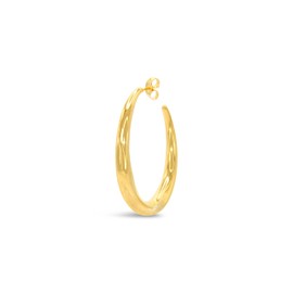 ARS-ARGENTI Hoop Earrings for Women Girls Sterling Silver 925 Gold 18K Hypoallergenic, Standard, Stainless Steel Sterling Silver Yellow Gold, No Gemstone