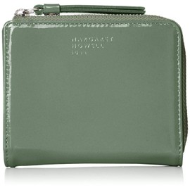 Margaret Howell Ideas MHLW1AS2 Folding Wallet, Goat Leather, Enamel, Lightweight, Bifold with Zipper Coin Purse, multicolor (blue / gray)