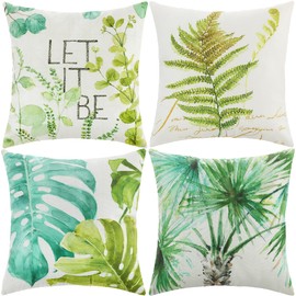 ARNTY Cushion Cover 45 x 45 cm, Cushion Cover Boho Cushion Covers Set of 4 Decorative Cushion Cover for Sofa, Office, Car, Bedroom, Home Decor (Green Velvet)