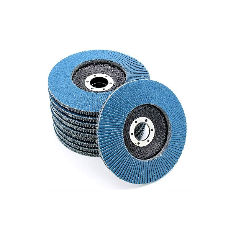 Pack of 10 Zirconium Flap Grinding Discs 125mm Abrasive Sanding