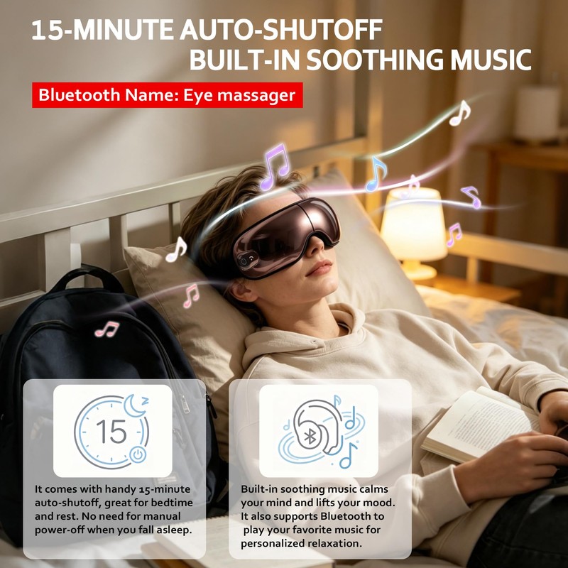 FSA-HSA Eye Massager with Heat for Eye Strain, Dry Eyes,