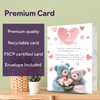 2nd Anniversary Card for Men Women - Teddy Bear Roses