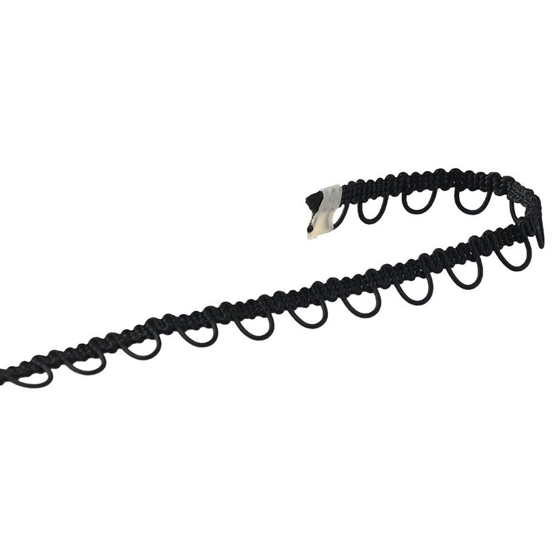 10 Yards Black Gimp Braid Trim Elastic Button Loop Tape,Lace