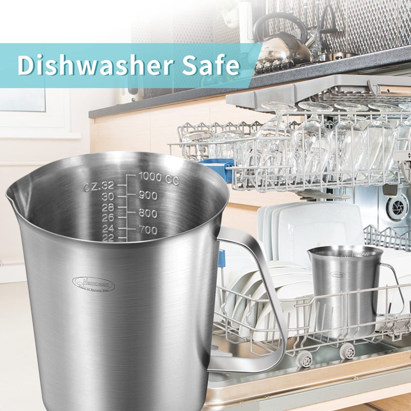 Measuring Cup, [Upgraded, 3 Measurement Scales, Including Cup Scale, ML