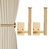 OCIOLI 2 Pack No Drill Curtain Holdbacks - Self-Adhesive/Screw-in Metal