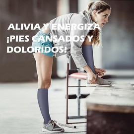 Calcetines De Compresión Para Mujeres Y Hombres(8 Pares), Medias de Compresion Mujer 15-30 mmhg, Calcetas de Compresion, Los Mejores Para Correr, Senderismo, Ciclismo, Calcetas de Compresion Largas