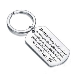 Waeceip Couple Keychain to My Love Keychain Wife Husband Gifts Boyfriend Girlfriend Gifts Valentine Gift Anniversary Day Gifts Birthday Jewellery Wedding Gift (My Man)
